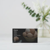 Carte De Visite Image des oeufs disposés dans une cuvette (Debout devant)