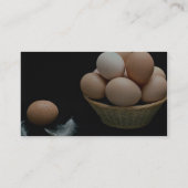 Carte De Visite Image des oeufs disposés dans une cuvette (Dos)