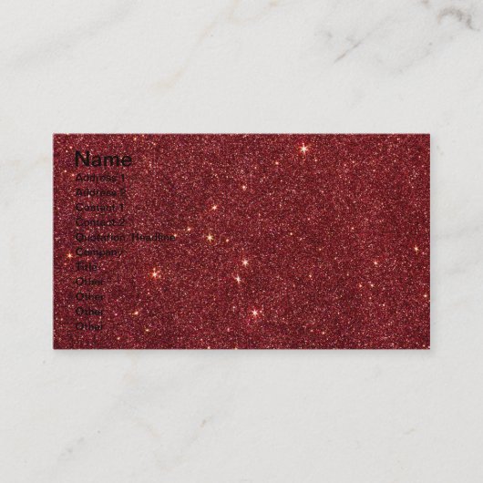 Carte De Visite Image des parties scintillantes rouges à la mode (Devant)