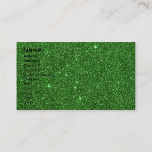 Carte De Visite Image des parties scintillantes vert clair