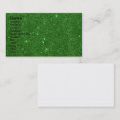 Carte De Visite Image des parties scintillantes vert clair (Devant / Derrière)