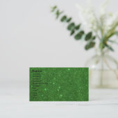 Carte De Visite Image des parties scintillantes vert clair (Debout devant)