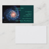 Carte De Visite Image d'espace extra-atmosphérique de la galaxie (Devant / Derrière)