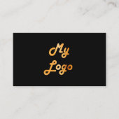 Carte De Visite Image du logo personnalisé en or noir (Devant)