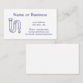 Carte De Visite Image du plombier (Devant / Derrière)