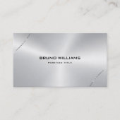 Carte De Visite Image d'un accent brillant d'argent métallique (Devant)
