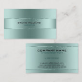 Carte De Visite Image d'un bleu-vert métallique aux rayures brilla (Devant / Derrière)