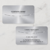 Carte De Visite Image d'une texture d'argent de Faux métalliques d (Devant / Derrière)