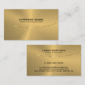 Carte De Visite Image d'une texture métallique en or Faux (Devant / Derrière)