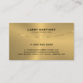 Carte De Visite Image d'une texture métallique en or Faux (Dos)