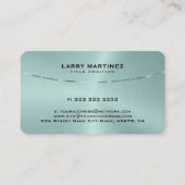 Carte De Visite Image d'une texture métallique verte de teinte (Dos)