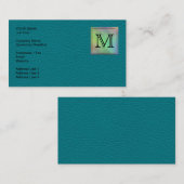 Carte De Visite Image faite sur commande imprimée de monogramme (Devant / Derrière)