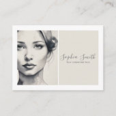 Carte De Visite Image féminine Portrait Aquarelle (Devant)