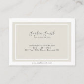 Carte De Visite Image féminine Portrait Aquarelle (Dos)