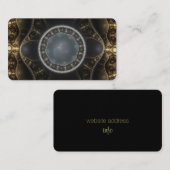 Carte De Visite Image fractale de Steampunk organique métallique (Devant / Derrière)