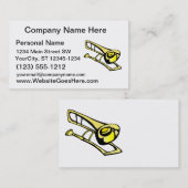 Carte De Visite image jaune stylisée de graphique de trombone (Devant / Derrière)