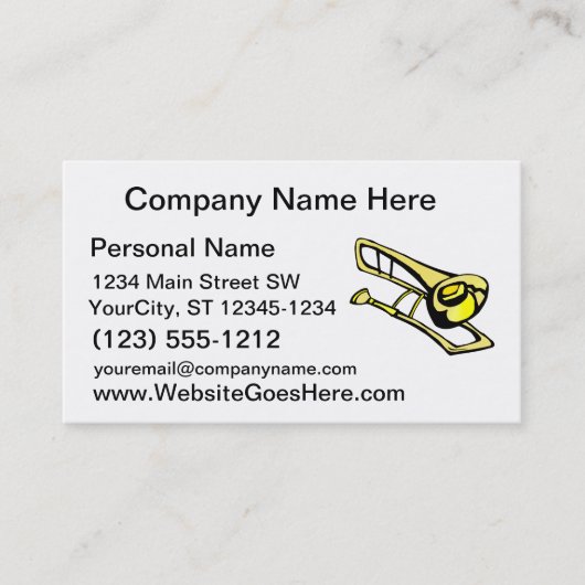 Carte De Visite image jaune stylisée de graphique de trombone (Devant)