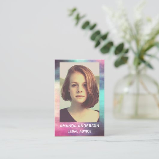 Carte De Visite Image - logo arrière - plan moderne (Debout devant)