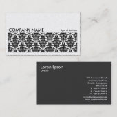 Carte De Visite Image longue 0112 - Motif Damas (Or) (Devant / Derrière)