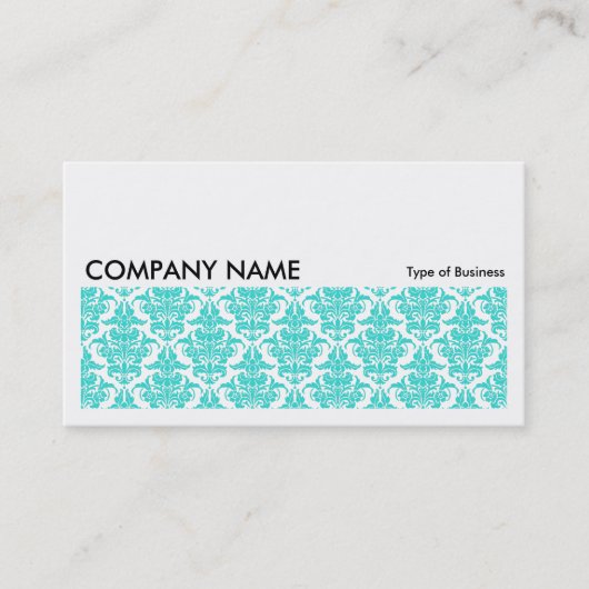 Carte De Visite Image longue 0115 - Modèle Aqua Damask (Devant)