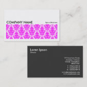 Carte De Visite Image longue 0119 - Modèle Magenta Damask (Devant / Derrière)