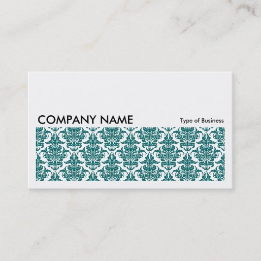 Carte De Visite Image longue 0123 - Moss Green Damask Pattern (Devant)