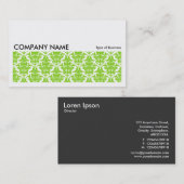 Carte De Visite Image longue 0128 - Martian Green Damask (Devant / Derrière)