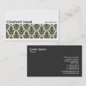 Carte De Visite Image longue 0129 - Damas d'olive foncée (Devant / Derrière)