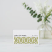 Carte De Visite Image longue 0133 - Olive Damask (Debout devant)