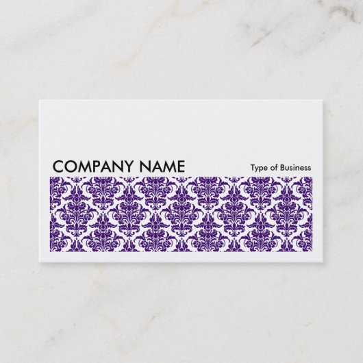 Carte De Visite Image longue 0137 - Damas violet profond (Devant)