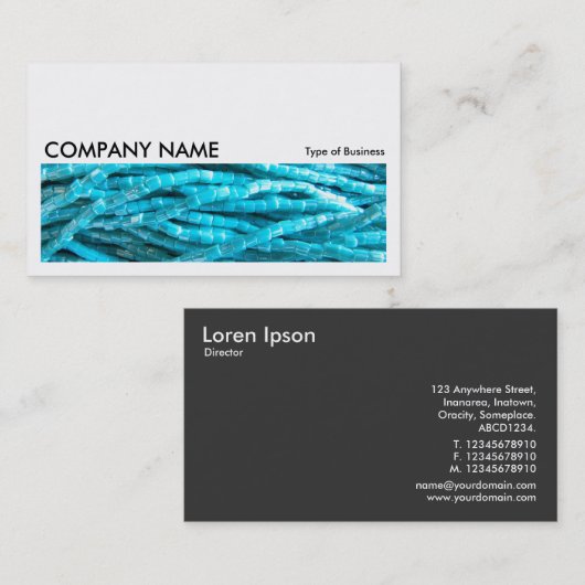 Carte De Visite Image longue 0146 - Tresses en perles (Devant / Derrière)