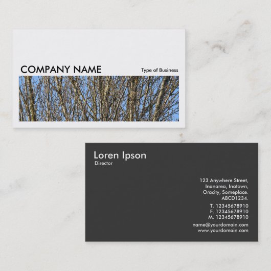 Carte De Visite Image longue 0164 - Branches lumineuses (Devant / Derrière)