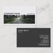 Carte De Visite Image longue 0166 - Chemin dans un parc (Devant / Derrière)