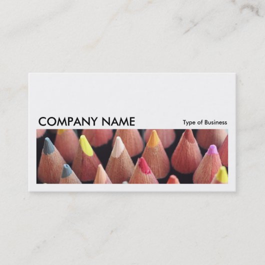 Carte De Visite Image longue 0190 - Crayons de couleurs (Devant)