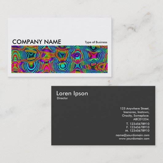 Carte De Visite Image longue 0191 - Fractal Abstrait 19111a (Devant / Derrière)