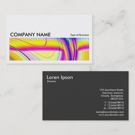 Carte De Visite Image longue 0194 - Abstrait fractal 061012f (Devant / Derrière)