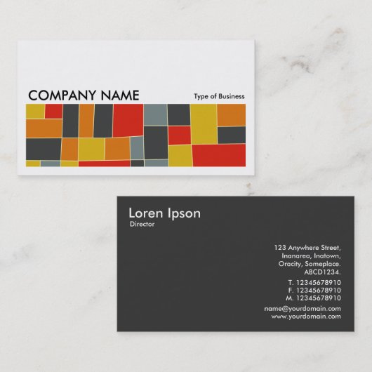 Carte De Visite Image longue 0207 - Abstrait 240413 (Devant / Derrière)