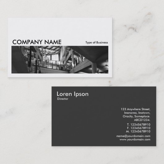 Carte De Visite Image longue 0215 - Intérieur moderne (Devant / Derrière)