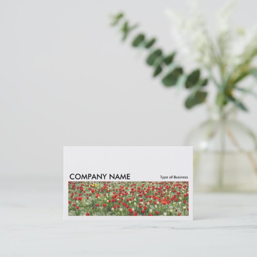 Carte De Visite Image longue 0232 - Lit de tulipes (Debout devant)