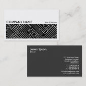 Carte De Visite Image longue 0243 - Circuitrie - Blanc sur noir (Devant / Derrière)