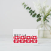 Carte De Visite Image longue 0249 - Motif Asanoha - Rouge e6001c (Debout devant)