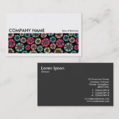 Carte De Visite Image longue 0268 - Fleurs Abstraites 031023 (Devant / Derrière)