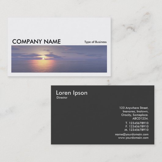 Carte De Visite Image longue 0269 - lever/coucher du soleil (Devant / Derrière)