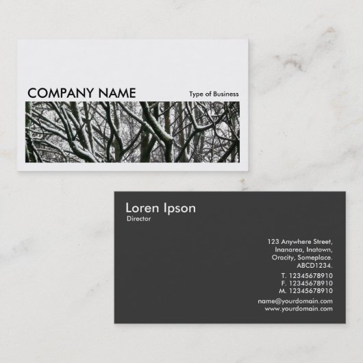 Carte De Visite Image longue 029 - Branches moelleuses (Devant / Derrière)