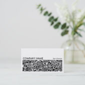 Carte De Visite Image longue 035 - Metropolis - Blanc sur noir (Debout devant)