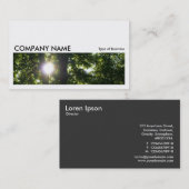 Carte De Visite Image longue 056 - Soleil à travers les arbres (Devant / Derrière)