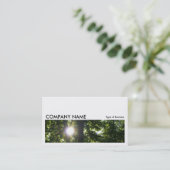 Carte De Visite Image longue 056 - Soleil à travers les arbres (Debout devant)