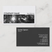 Carte De Visite Image longue 057 - Sun Through Trees B&W (Devant / Derrière)