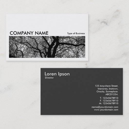 Carte De Visite Image longue 064 - Arbre à contraste élevé (Devant / Derrière)
