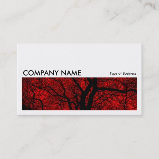 Carte De Visite Image longue 068 - Arbre à contraste élevé - Rouge (Devant)